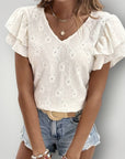 OTELIA | BLUSE MED VOLANGER - ByRiot