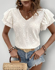 OTELIA | BLUSE MED VOLANGER - ByRiot