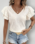 OTELIA | BLUSE MED VOLANGER - ByRiot