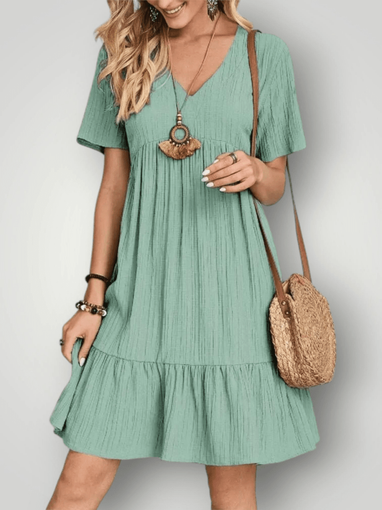 VIVIENNE | V-HALS SOMMERKLEDD - ByRiot