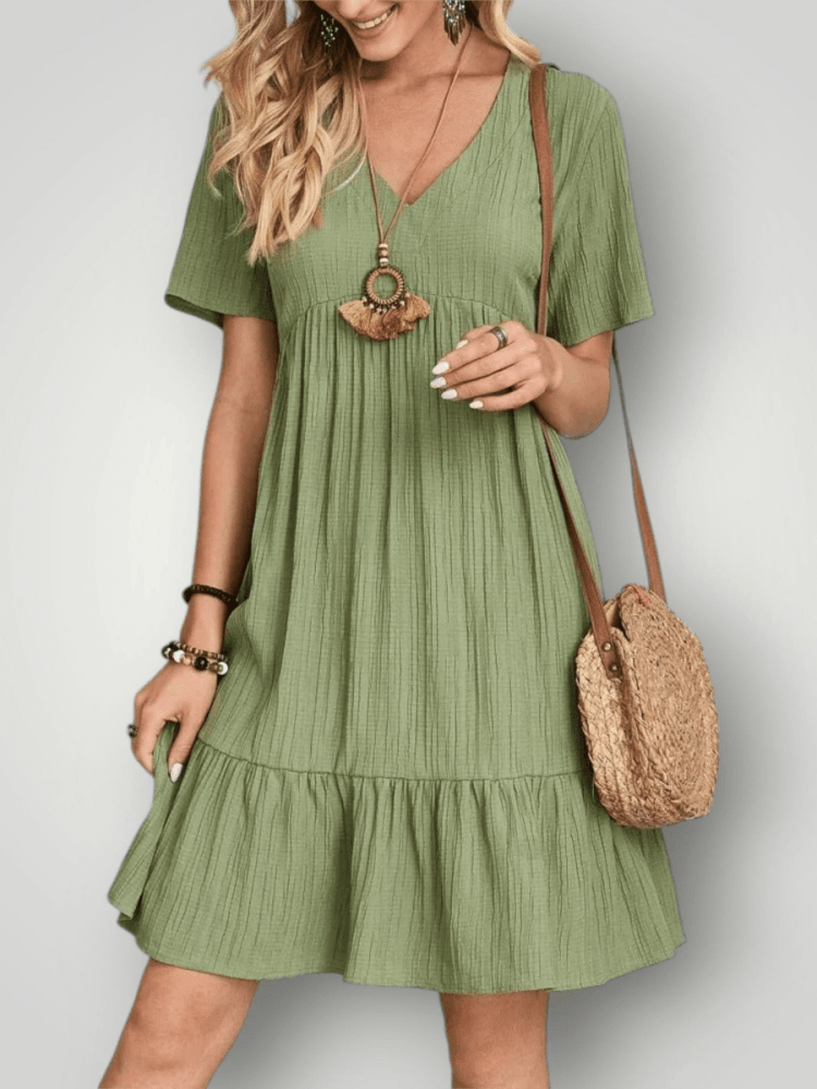 VIVIENNE | V-HALS SOMMERKLEDD - ByRiot